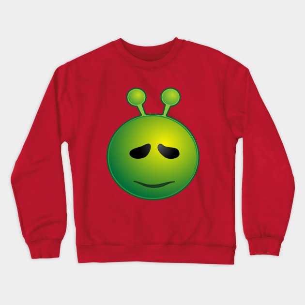 Funny Alien Monster ET Extraterrestrial Martian Green Man Emoji for Women, Men and Kids 16 Crewneck Sweatshirt by PatrioTEEism